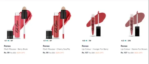 Image of Renee Makeup Product at 82% disocunt 