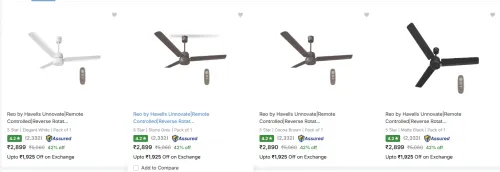 Image of Reo By Havells Fans Upto 42% Discount+30% coupon Discount