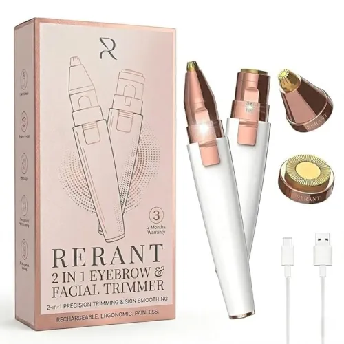 Image of RERANT 2-in-1 Eyebrow Trimmer and Facial Hair Remover