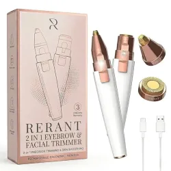 RERANT 2-in-1 Eyebrow Trimmer and Facial Hair Remover