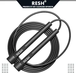 Resh (Black) Adjustable Freestyle Skipping Rope