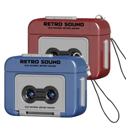 Retro Tape Recorder Keychain Set 
