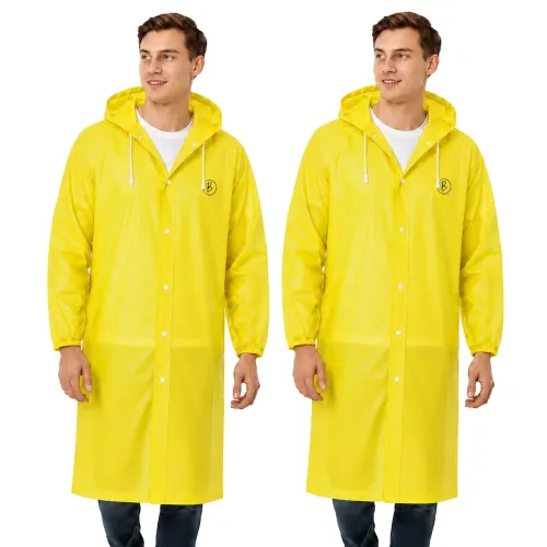 Image of Reusable EVA Hooded Raincoat