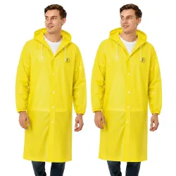 Reusable EVA Hooded Raincoat
