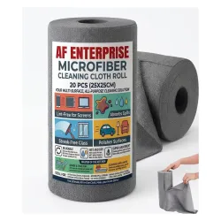 Reusable Microfiber Cleaning Cloth Roll 20 Sheets – Tearable Kitchen Cleaning Wipes, Ultra Absorbent, Lint-Free, Washabl