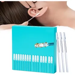 Reusable Sticky Ear Cleaner Tool Set, 24 Pcs Soft Silicone Adhesive Ear Wax