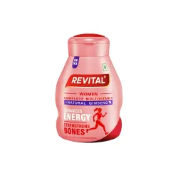 Revital For Women With Multivitamins, Calcium, Zinc & Natural Ginseng For Daily Immunity Strong Bones, And Enhances Energy Level - 60 Tablets