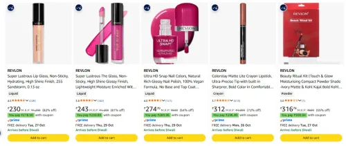 Image of Revlon Beauty Product at minimum 82% Discount