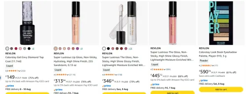 Image of Revlon Beauty Products up to 76% Discount 