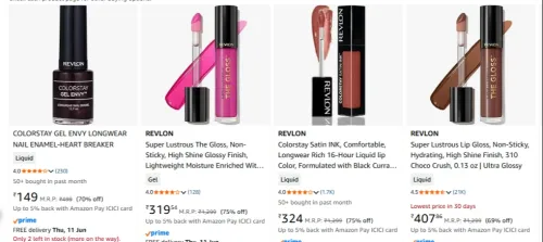 Image of Revlon Beauty Products up to 75% Discount