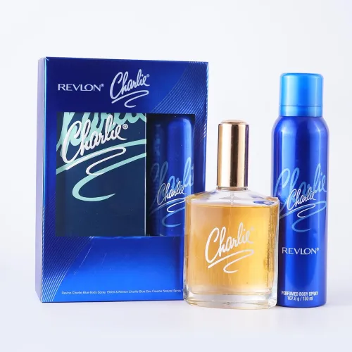 Image of Revlon Charlie Blue Perfume & Body Deo Gift Set – Long-Lasting, Skin-Friendly