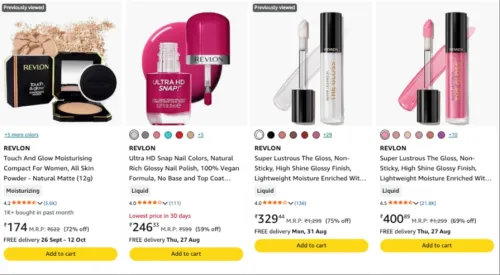 Image of Revlon MAkeup Product upto 75% discount 