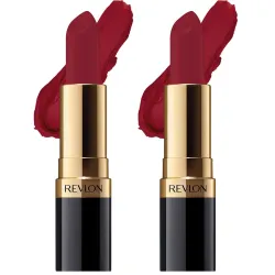 REVLON Super Lustrous Matte Lipstick, 80% Conditioning Ingredients, intance color, Waterproof, Long-Lasting, 100% Vegan Lipstick, It Is Royal (033), 4.25 gm (Pack of 2)