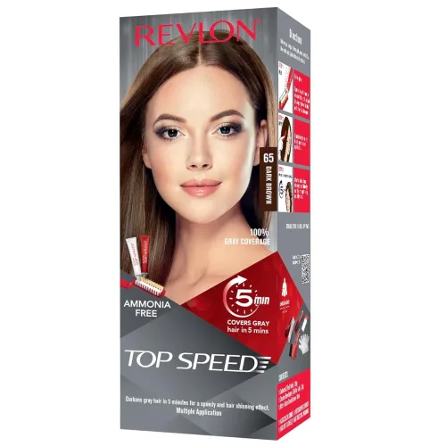 Image of Revlon Top Speed Hair Color, Dark Brown 65