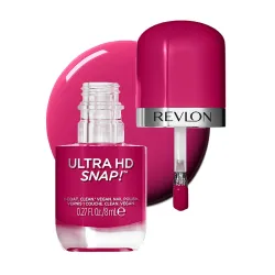 Revlon Ultra HD Snap Nail Colors, Natural Rich Glossy Nail Polish, 100% Vegan Formula, No Base and Top Coat Needed - Berry Blissed ,8 ml