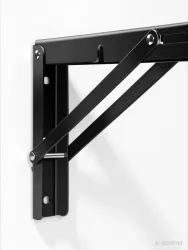 Rexmon Folding Shelf Brackets - Heavy Duty Metal Collapsible Shelf Bracket 1 Pair 20 cm Shelf Bracket (Iron)