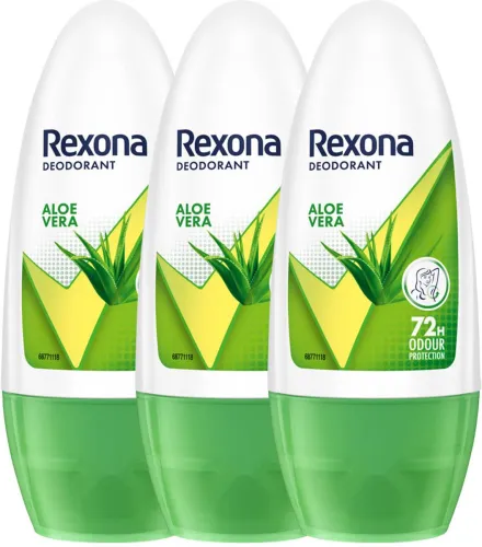 Image of Rexona Aloe Vera Underarm Roll On Deodorant For Women 150ml * pack of 3