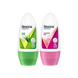 Rexona Aloe Vera Underarm Roll On Deodorant For Women, Antiperspirant, Removes Odour, Keeps Skin Fresh & Clean, Alcohol 
