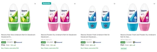 Image of Rexona Body Roll on Startiing @ ₹114