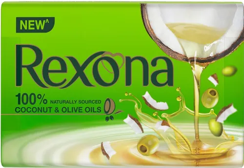 Image of Rexona Coconut and Olive Oil Soap For Silky Smooth Skin, 4X100 g (4 x 100 g)