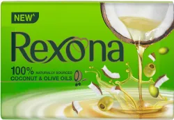 Rexona Coconut and Olive Oil Soap For Silky Smooth Skin, 4X100 g (4 x 100 g)