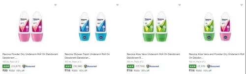 Image of Rexona deodarant rollons at starting ₹99