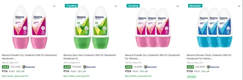 Image of Rexona Deodorant Roll Ons at minimum 70% Discount
