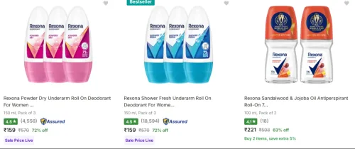 Image of Rexona Deodorant Roll Ons Upto 72% Off