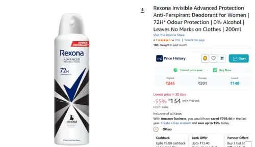 Image of Rexona Invisible Advanced Protection Anti-Perspirant Deodoran