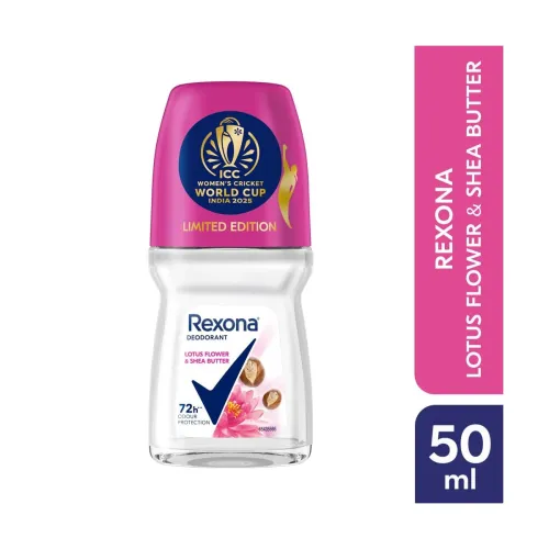 Image of Rexona Lotus Flower & Shea Butter Antiperspirant Roll-On | for Women | 12-HSA & Glycerin| 72H Odour Protection| Limited 