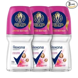 Rexona Lotus Flower & Shea Butter Antiperspirant Roll-On | for Women |72H Odour Protection | Limited Edition Pack - ICC 
