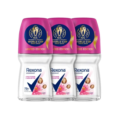 Image of Rexona Lotus Flower & Shea Butter Antiperspirant Roll-On 50 ML (Pack of 3)
