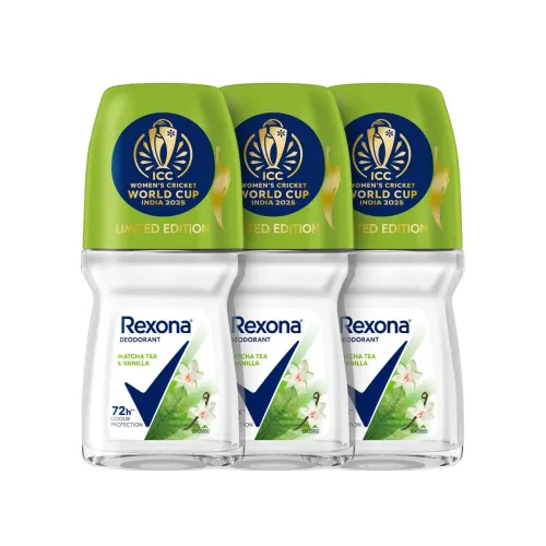Image of Rexona Matcha Tea & Vanilla Antiperspirant Roll-On 50 ML (Pack of 3)