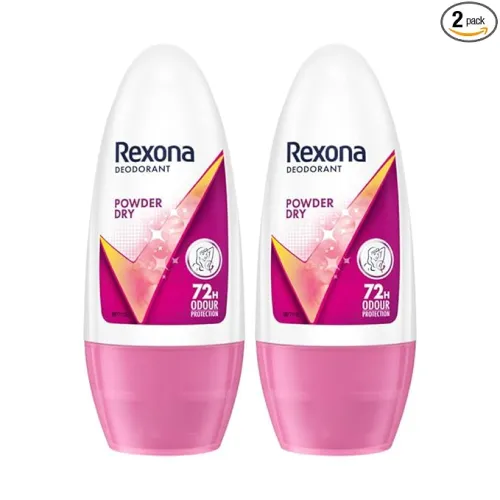 Image of Rexona Powder Dry Underarm Roll-On Deodorant for Women | 72H Odour Protection | 50ML (Combo pack of 2)