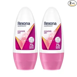 Rexona Powder Dry Underarm Roll-On Deodorant for Women | 72H Odour Protection | 50ML (Combo pack of 2)