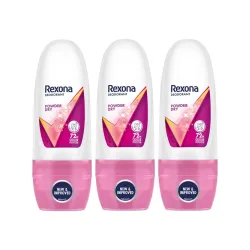 Rexona Powder Dry Underarm Roll-On Deodorant Po3 