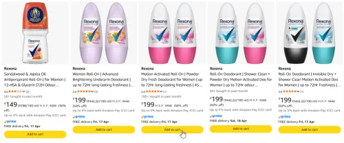 Image of Rexona Roll-on At 50% discount 
