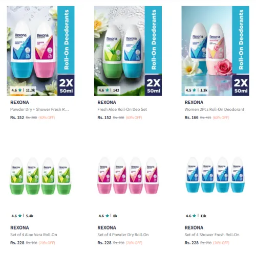 Image of Rexona Roll on upto 70% Discount