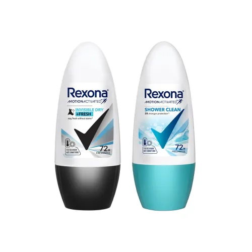 Image of Rexona Roll-On Deodorant | Invisible Dry + Shower Clean Motion Activated Deo