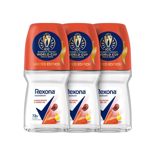 Image of Rexona Sandalwood & Jojoba Oil Antiperspirant Roll-On 50 ML (Pack of 3)