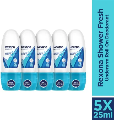 Image of Rexona Shower Fresh Underarm Deodorant Roll On, 72h Odour Protection - For Women (PO5) Deodorant Roll-on - For Women (
