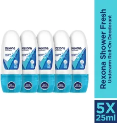 Rexona Shower Fresh Underarm Deodorant Roll On, 72h Odour Protection - For Women (PO5) Deodorant Roll-on - For Women (