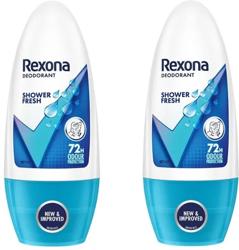 Image of Rexona Shower Fresh Underarm Roll On Deodorant Deodorant Roll-on - For Women (100 ml, Pack of 2)
