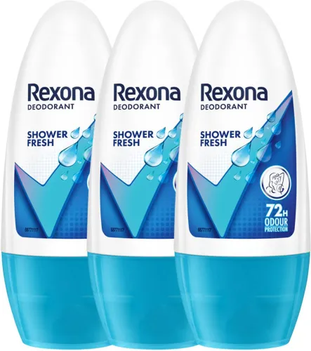 Image of Rexona Shower Fresh Underarm Roll On Deodorant For Women (150ml * Pack of 3)
