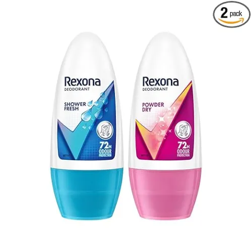 Image of Rexona Shower Fresh Underarm Roll On Deodorant (50 ML) Po2