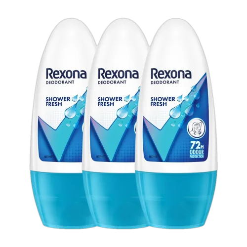 Image of Rexona Shower Fresh Underarm Roll On Deodorant, Po3
