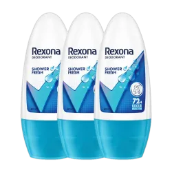 Rexona Shower Fresh Underarm Roll On Deodorant, Po3