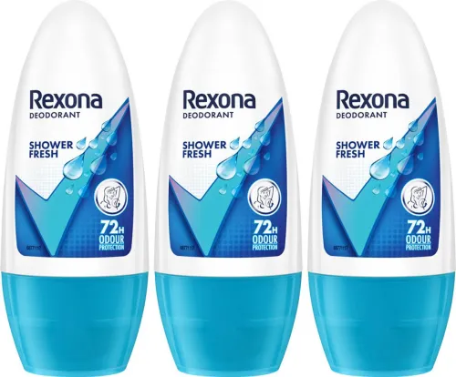 Image of Rexona Shower Fresh Underarm Roll On  (150 ml, Pack of 3)