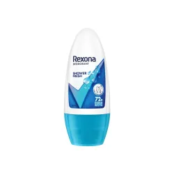 Rexona Shower Fresh Underarm Roll On Deodorant For Women, Antiperspirant, Removes Odour, Keeps Skin Fresh & Clean, Alcohol Free, Skin Friendly, 50 ml