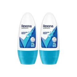 Rexona Shower Fresh Underarm Roll-On Deodorant for Women | 72H Odour Protections | 50ML (Combo Pack of 2)